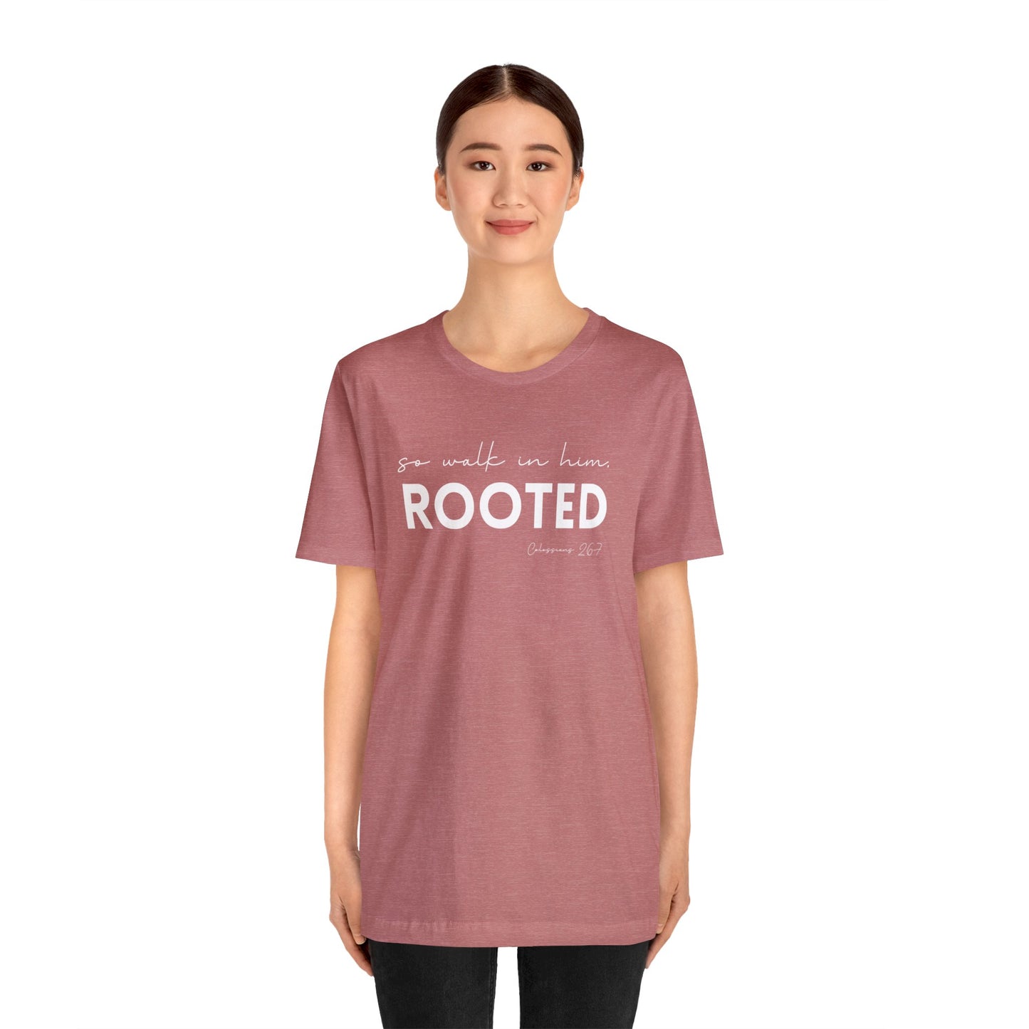 SO WALK IN HIM, ROOTED T-SHIRT