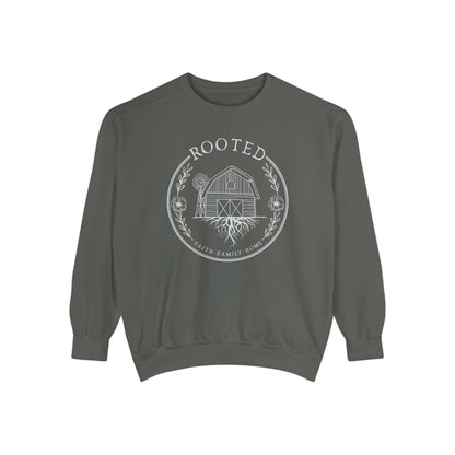 ROOTED COMFORT COLORS LOGO CREWNECK