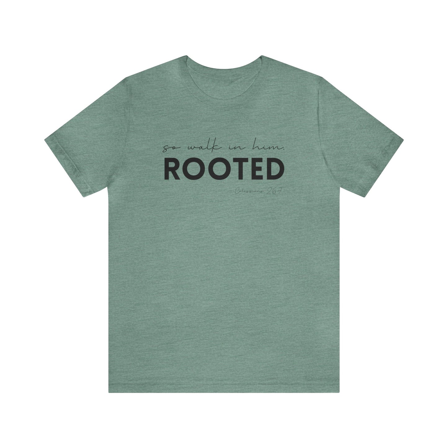 SO WALK IN HIM, ROOTED T-SHIRT