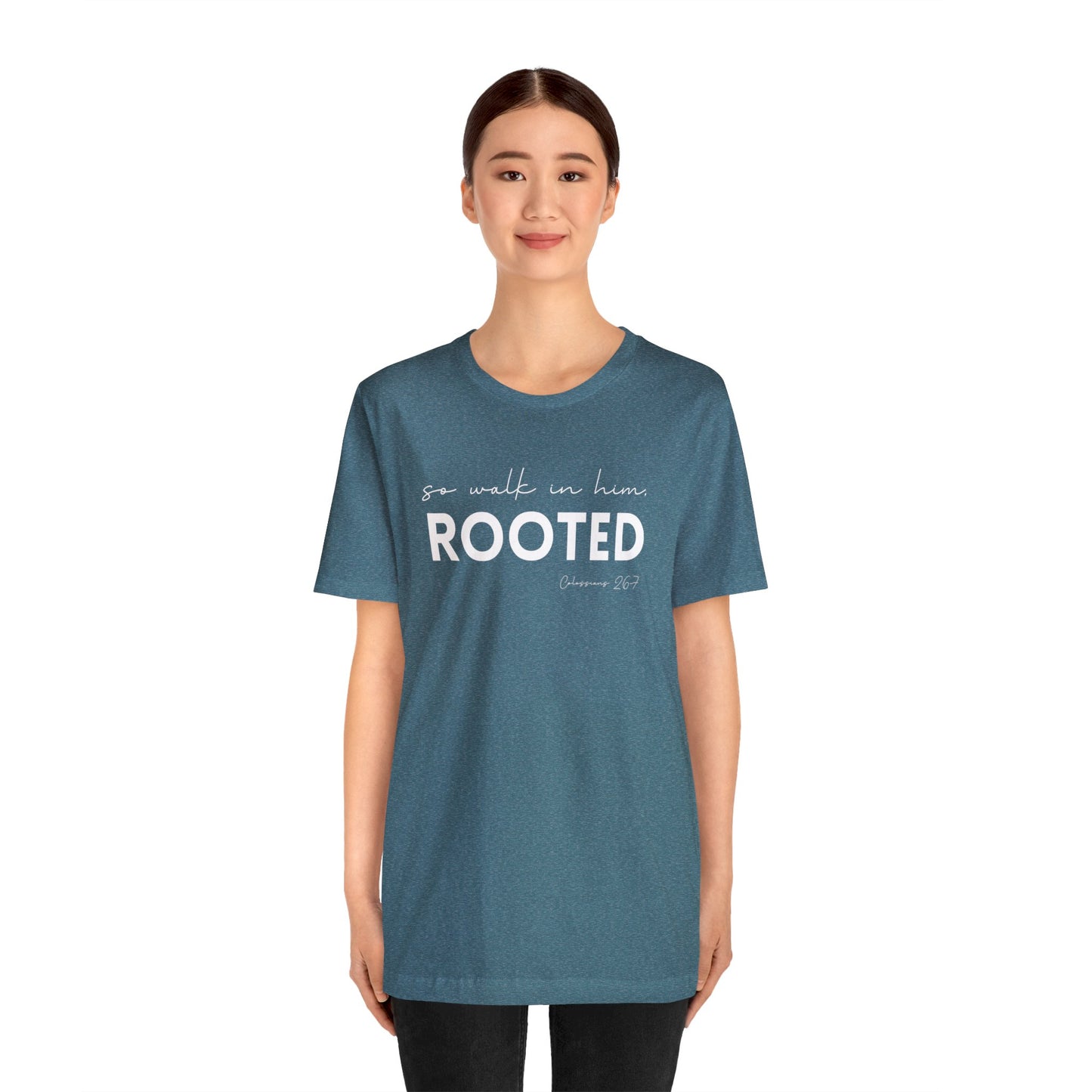 SO WALK IN HIM, ROOTED T-SHIRT