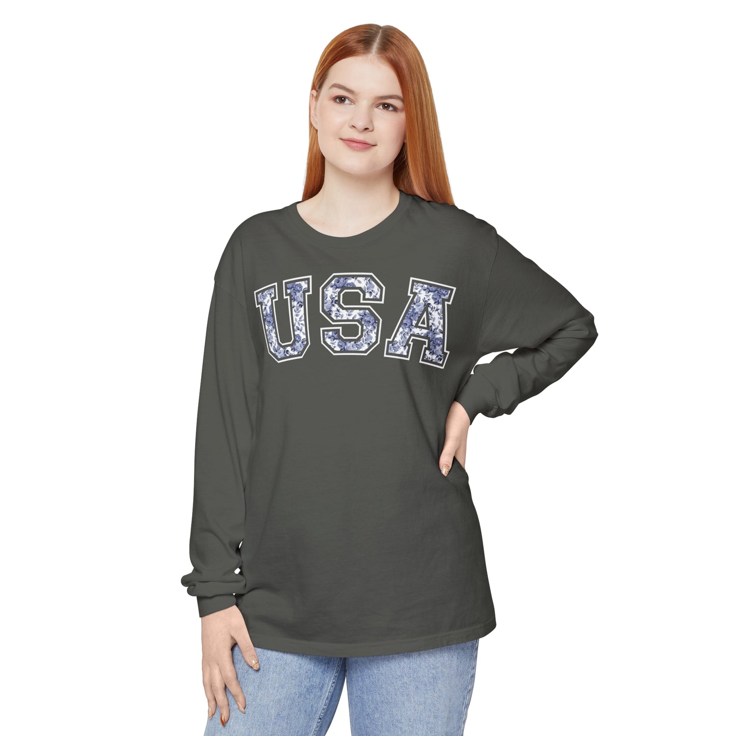 FLORAL USA LONG SLEEVE