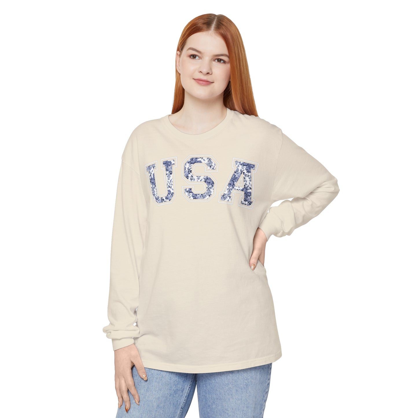 FLORAL USA LONG SLEEVE