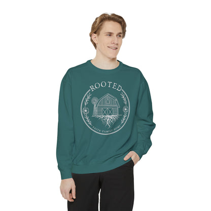 ROOTED COMFORT COLORS LOGO CREWNECK