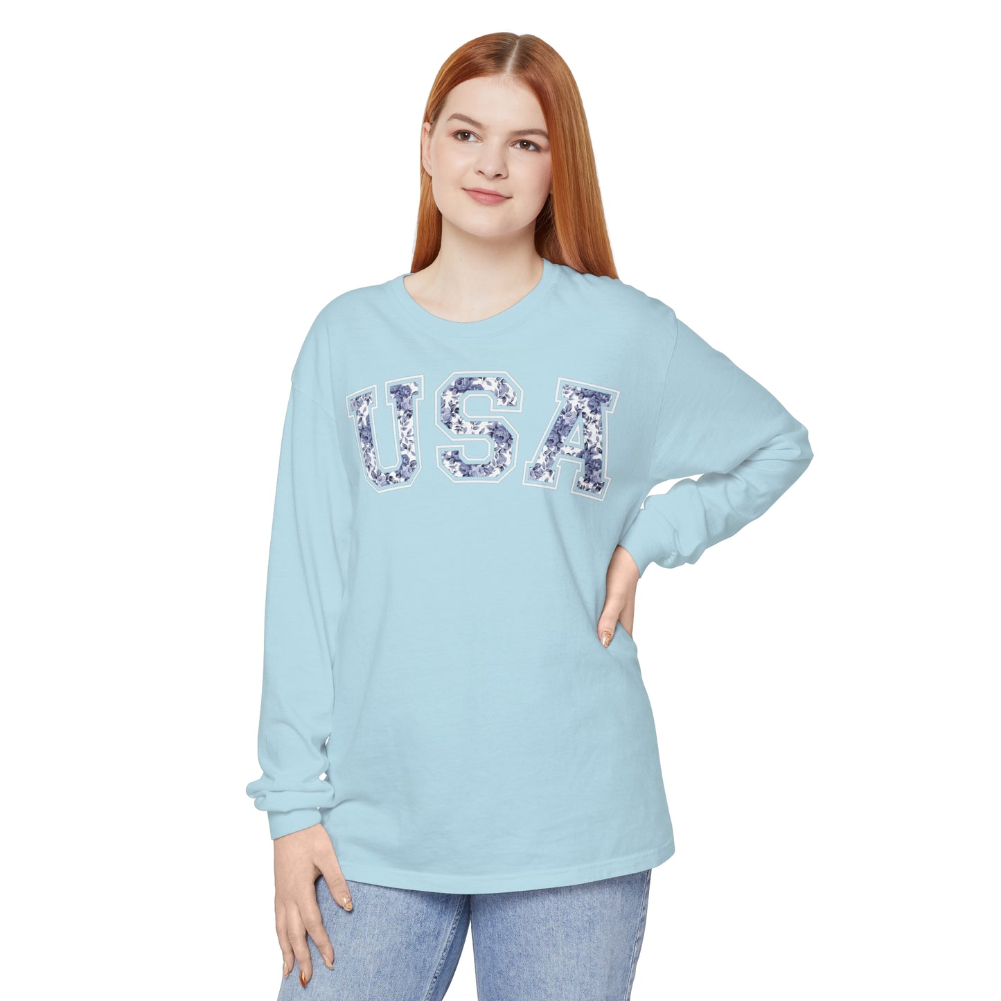 FLORAL USA LONG SLEEVE